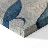  Slika - Leaves in Blue Color Delicate Botanical Motif 120x80 Premium Print | shoptok.hr