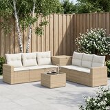 Set sofe 8 kom. Bež i krem bijela Poli Rattan i čelik | shoptok.hr