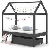  Za dječji krevet s ladicom tamnosivi 70 x 140 cm borovina | shoptok.hr