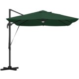 vidaXL Zeleni suncobran s cantileverom Zeleni Poliester, Metal Velik | shoptok.hr
