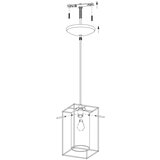 Eglo Loncino 1 visilica/1, e27, krom/prozirno bijela | shoptok.hr
