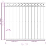  Ogradni panel ASSEN čelik 1,7x1,5 m Crni | shoptok.hr
