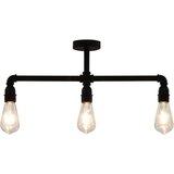 vidaXL Stropna svetilka črna 3 x E27 žarnice, (20618362) | Shoptok.si