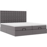  Otomanski krevet s madracima i LED sivi 180x200 cm umjetna koža | Eponuda.com