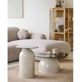 House Nordic Okrogla stranska mizica s stekleno mizno ploščo ø 40 cm Ravello – | Shoptok.si