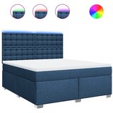  Krevet s oprugama i madracem plavi 180x200 cm od tkanine | shoptok.hr