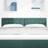  LED glava kreveta s LED trakama Tamnozelena 144 cm Baršun | Eponuda.com