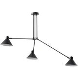 črna stropna svetilka 80x80 cm dione –