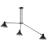 Crna stropna svjetiljka 80x80 cm Dione –