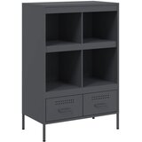  Visoka komoda crna 68 x 39 x 101,5 cm od čelika | shoptok.hr