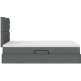 Krevet s prostorom za pohranu s LED-om Tamno siva 120 x 190 cm | shoptok.hr