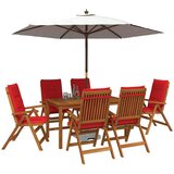  7-dijelni vrtni blagovaonski set Prirodna Čvrsto drvo akacije | shoptok.hr