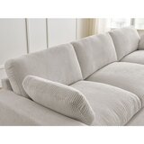 Bobochic Paris Bež sedežna garnitura iz rebrastega žameta 250 cm Belair – | Shoptok.si