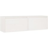 Maison Chic Stenska omarica - Zidna omarica 2 kosa bela 60x30x35 cm trdna borovina iu15, (22063087) Cene