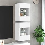  Zidni ormarići s LED svjetlima za TV 2 kom bijeli 40x30x60,5 cm | shoptok.hr