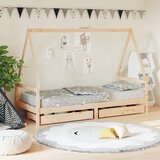 vidaXL Okvir za dječji krevet s ladicama 90x200 cm od masivne borovine | shoptok.hr