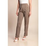 Fenzy Plus Size Hlače Z Elastiko, Rjave | Shoptok.si