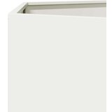 vidaXL Vrtna sadilica bijela šesterokutna 69x60x45 cm čelična | shoptok.hr