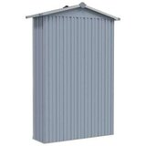 vidaXL Vrtno spremište sivo 107,5 x 46 x 183 cm od pocinčanog čelika | shoptok.hr