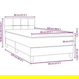 Box spring postelja z vzmetnico roza 80x220 cm žamet, (21790844) | Shoptok.si