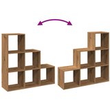 vidaXL Pregrada / regal za knjige 3 razina hrast 99x29x99 cm drveni | shoptok.hr