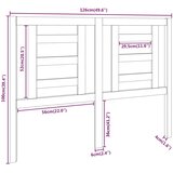  Uzglavlje za krevet bijelo 126 x 4 x 100 cm od masivne borovine | shoptok.hr