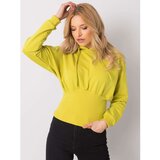 Fashion Hunters RUE PARIS Lime green drawstring sweatshirt | shoptok.hr