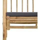  Vrtni luk s klupom Tamnosiva 115 x 50 x 205 cm Bambus | shoptok.hr