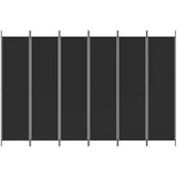 Sobna Paravan 6-delni črn 300x200 cm blago, (20594961) | Shoptok.si