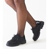  Black casual lace-up eco-leather shoes Kalila | ePonuda.com
