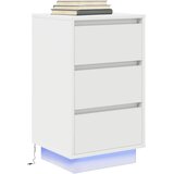  Noćni ormarić s LED svjetlima bijeli 38x34x65 cm | shoptok.hr