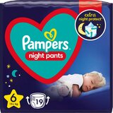 Pampers Night Pants Size 6 jednokratne pelene-gaćice za noć 15+ kg 19 kom | shoptok.hr