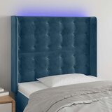  LED uzglavlje tamnoplavo 93x16x118/128 cm baršunasto | shoptok.hr