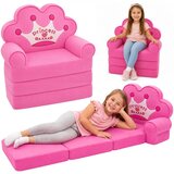 Lean Toys Otroški naslanjač 2v1 princeska roza | Shoptok.si