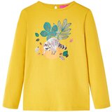 vidaXL Dječja majica dugih rukava oker 128 | shoptok.hr