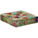  Tabure s patchworkom četvrtasti pamučni 50 x 50 x 12 cm zeleni | Eponuda.ba