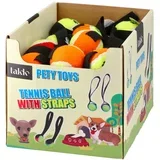 pety toys, teniska loptica sa trakom, miks boja