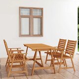  5-dijelni vrtni blagovaonski set od masivnog bagremovog drva | shoptok.hr