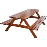 Vrtne garniture piknik lesena vrtna garnitura – 220 cm – lakirana | Shoptok.si