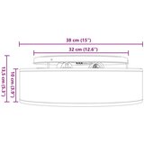 vidaXL Crna Tkanina Ø38 x 13.5 cm Minimalistički | shoptok.hr