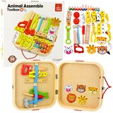  Leseni set igračk v kovčku z motivi živali - 59 elementov | Shoptok.si