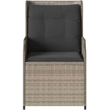 vidaXL Vrtna klop z blazino 2 pcs Svetlo siva Poly ratan | Shoptok.si