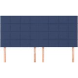  Posteljno vzglavje 4 kosa moder 80x5x78/88 cm blago, (20932982) | Shoptok.si