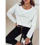 DStreet Bluzka damska oversize VIVILINES z nadrukiem biała | shoptok.hr