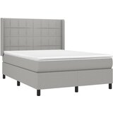  Krevet box spring s madracem LED svjetlosivi 140x200 cm tkanina | shoptok.hr