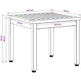 Stolić za kavu Prirodna i crna 40 x 40 5 x 36 cm - 40 x 40 5 x 36 cm Prirodna i crna | shoptok.hr