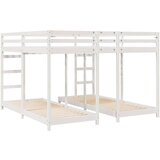  Trokatni krevet Bijelo 200 x 200 cm Čvrsto borovo drvo | shoptok.hr