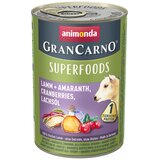 Animonda GranCarno Superfood konzerva za pse - Jagnjetina, amarant, brusnica i lososovo ulje 400g | Eponuda.com
