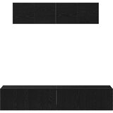 vidaXL 6-delni set TV omar, zidna montaža, črni hrast, inženirski les, Črna hrastova TV stojala 80x30x30 cm, narejena iz inženirskega lesa, zidne TV omare 2 kosa črni hrast 30.5x30x30 cm | Shoptok.si