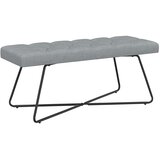  Klupa s gumbastim tkanjem Svjetlosiva 110 x 40 x 46 cm Tkanina | Eponuda.com